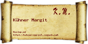 Kühner Margit névjegykártya
